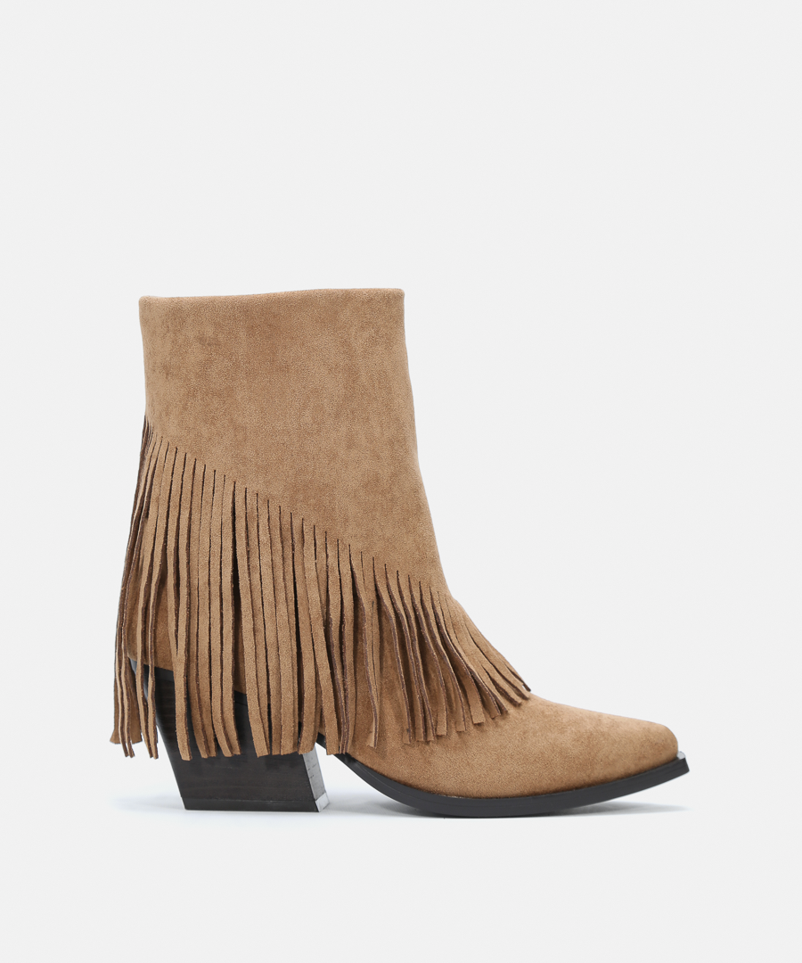 Botines cowboy flecos image number null